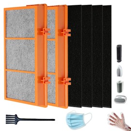 AER.1 HAPF30AS 3-in-1 HEPA Air Filter Replacement Compatible with AER.1 HAPF30AS-U4R-True HEPA & Activated Carbon, Smoke Grabber Air Purifier Filter, 2 True HEPA Filter + 4 Pre-filters
