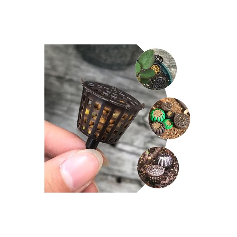 Besportble Caja Fertilización Plástico Negro Tapa Piezas Plantas Jardinería Pérdida
