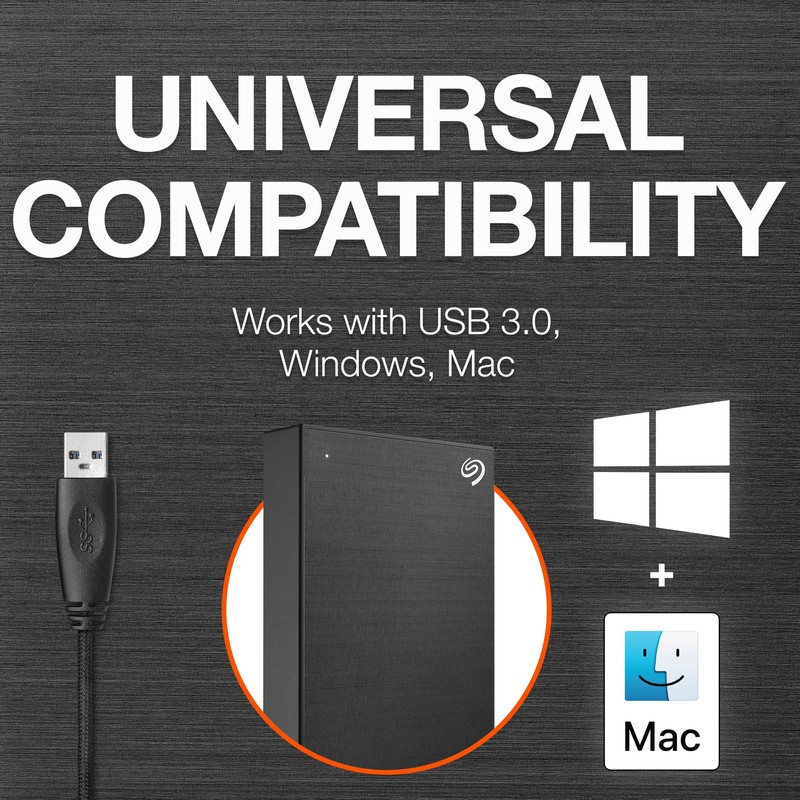 Seagate 5000GB One Touch 5TB External HHD Drive with Rescue