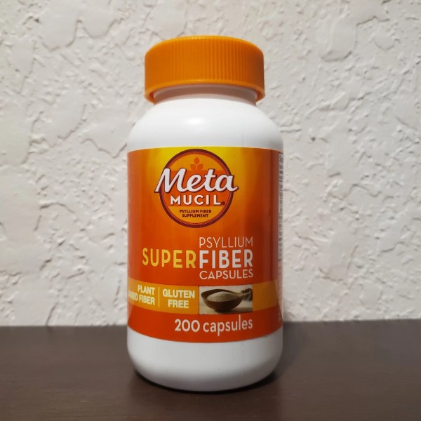 Metamucil SuperFiber Psyllium Capsules Gluten Free & Sugar-Free 200 Ct
