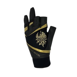 SUNLINE SUG-238 Specialist Gloves, 3 Finger Cut, Black x Gold, M Size