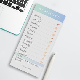 Kids Spelling Writing Paper Desk Pad, Spelling Lesson Writing Notepad, Spelling Practice Worksheets