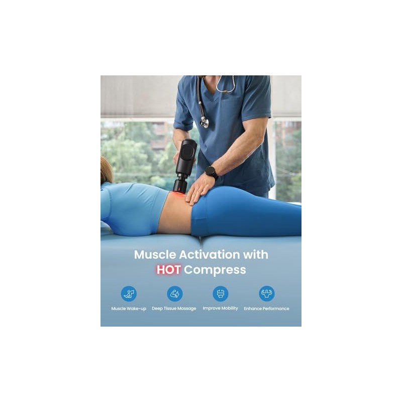 RENPHO Thermacool Massage Gun with Heat and Cold Function, Muscle