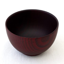 Kishu Lacquerware WG-457503 Kakuda Seibei Shoten Soup Bowl Grip Ball M Size Nano Coat, Dishwasher Safe, Brown