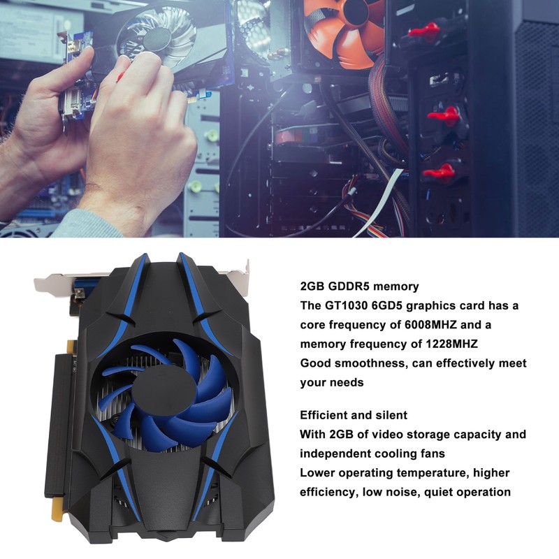 GT1030 2GD5 Graphics Card 2GB DDR5 64bit PCI Express 2.0