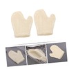 Minkissy 2pcs Sturdy Woven Scrub Gloves Shower Exfoliating Mitts for