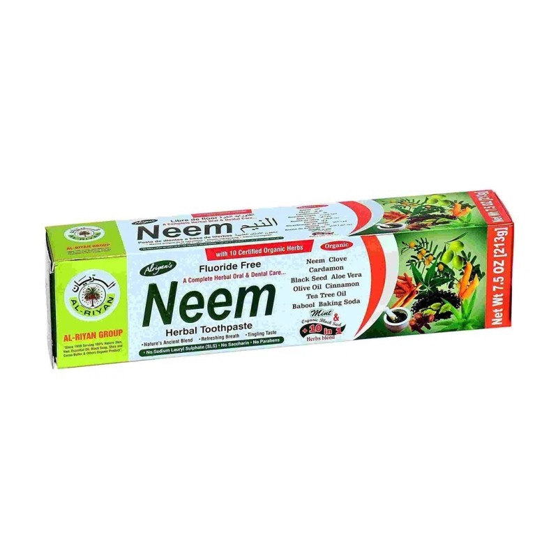 Al riyan Organic neem herbal toothpaste, Al Riyan—fluoride