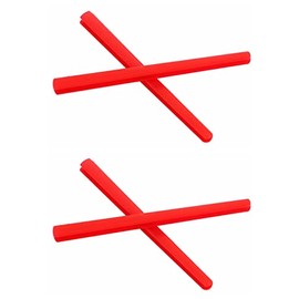 ExactFitt Replacement Temple Ear Socks for Oakley Metal Plate OX5038 Carbon Plate OX5079 Eye Glass Frames (Red - 2 Pairs)