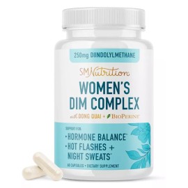 SMNutrition DIM Supplement 250mg Plus BioPerine, Sulforaphane, Dong Quai, Vitamin D, Organic