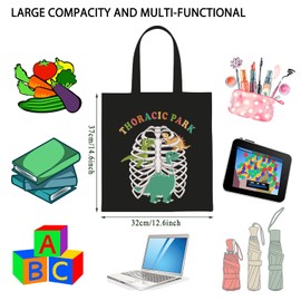 WCGXKO Thoracic Park Tote Bag Funny Dinosaurs Gift for Nurses Doctors Respiratory Nurse Thoracic Surgery Gift (Thoracic Park Tote)