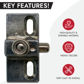 NU-SET NU-SET 2978-6 Anti-Lifting Sliding Door Bolt, 6 Pack, Zinc