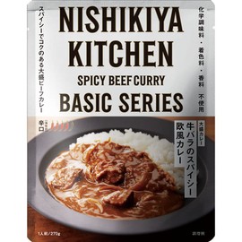 Nishikiya Kitchen Spicy Beef Rose Curry, 9.1 oz (270 g), Dry Large Serve, Additive-Free, High Quality Retort x 1