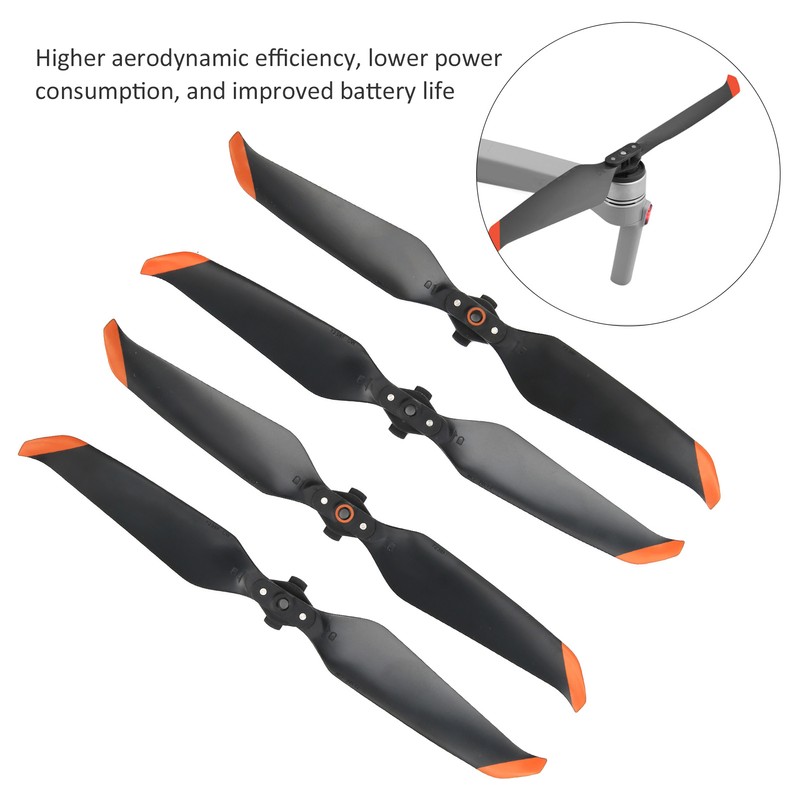 2 Pair 7238 Low Noise Propellers Quick Release Paddle Blades