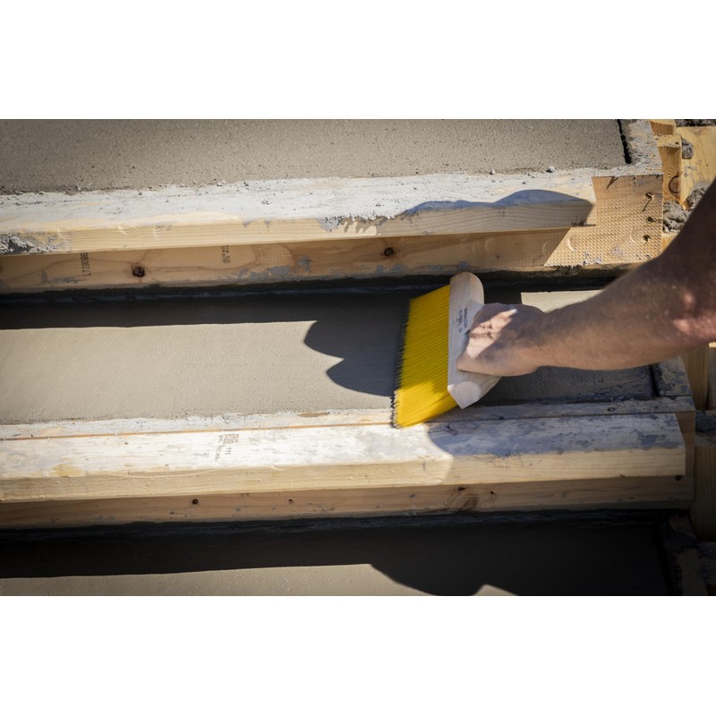 Marshalltown Handle Brush, 3 Inch Yellow Polypropylene Bristles, Offset Handle