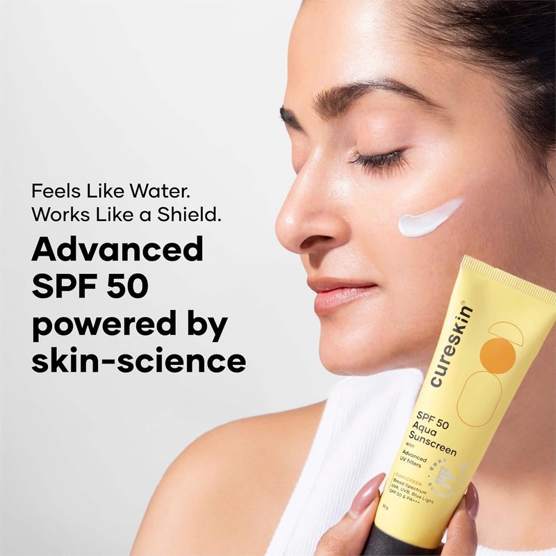 Cureskin SPF 50 Aqua Sunscreen with Advanced UV Filters |
