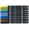 Tombow 56169 Dual Brush Pen Art Markers, Landscape, 10-Pack. Blendable,