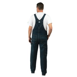 Liberty Men's Flex Denim Bib Overalls, Washed Vintage Tint Denim, 36W x 30L