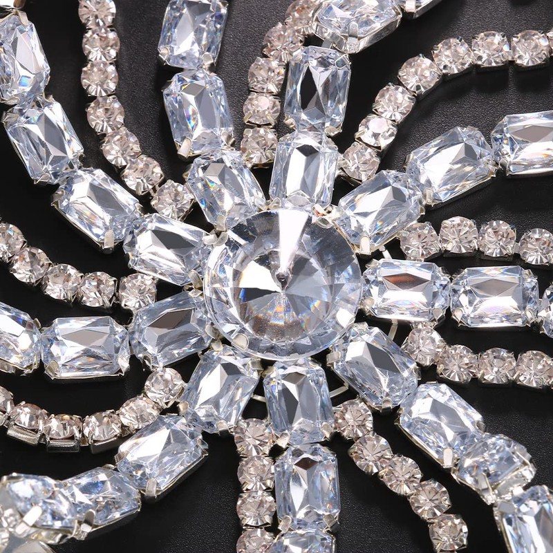 STONEFANS Vintage 1920s Rhinestone Headpiece Cap for Women Crystal Flapper
