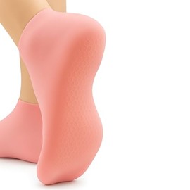 SEVEN MINE SEVEN MINE Calcetines Humectantes Hidratantes de Gel Spa | Pies Suaves y Reparados en Casa | Antideslizantes, Reutilizables | Unisex | Talla Única (Rosa)