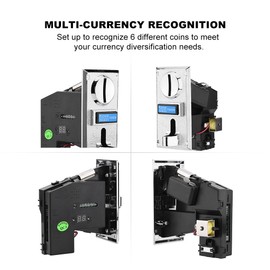 Universal Multi Acceptor Selector Electronic Advanced CPU Control Accurately Identifing Fake Multi Currency Recognition for Game Mechanism Vending Machine