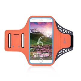 DFV mobile - Professional Ultra-Slim Sports Running Fitness Cycling Armband Cover for Kyocera GRATINA KYV48 (2020) - Orange