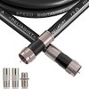 RELIAGINT 10ft, Black RG6 Coaxial Cable with F Connector,F81/RF Double