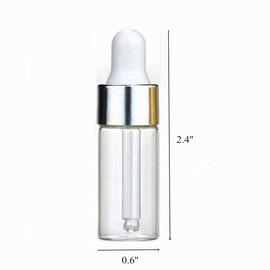 30 Pack,Essential Oils Glass Dropper Bottles,Travel Size Serum Sample Vials,Mini Perfume Clear Bottles with Glass Eye Dropper (5ml)
