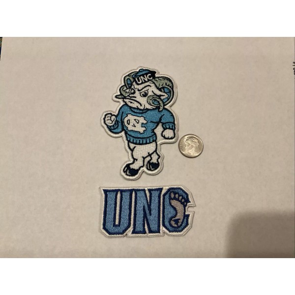 Unbranded (2) UNC UNIVERSITY OF NORTH CAROLINA TAR HEELS Embroidered