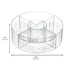 iDesign Rotating Makeup Organizer with Dividers and Lipstick Holders-Set of