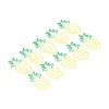 100pcs Metallic Paper Clips Green Yellow Ananas Shape Electroplating Process