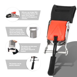 Helmet Quick Release Buckle Kit, Upgraded Motorcycle Helmet Strap Webbing Clip Replacement Bandwidths Up to 0.79in Compatible with D-Ring Helmet Accessories Helmet Attachment (Red)