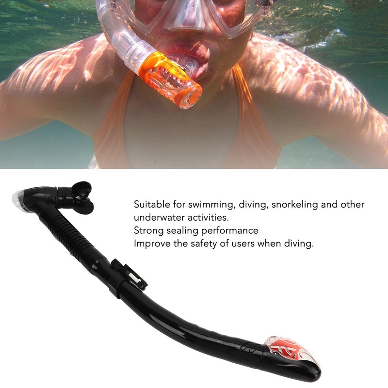 Dry Snorkel Tube PVC Silicone Easy Breath Lightweight Swimming Snorkel