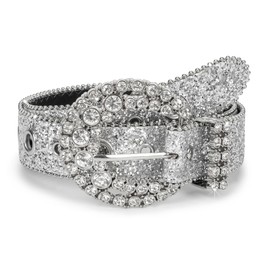 XuoAz Women Rhinestone-Leather-Belts Western-Cowboy-Cowgirl Belt Bling-Diamond Waist Belt for Jeans Pants