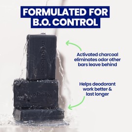 Megababe Underarm Bar Soap - Space Bar | With Detoxifying Charcoal for Odor Control | 4.5 oz