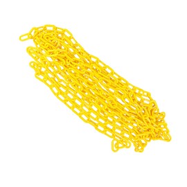 iplusmile Yellow Plastic Safety Barrier Chain (20 Feet) Caution Security Chain Safety Chain for Crowd Control, Construction Site | Safety Barrier