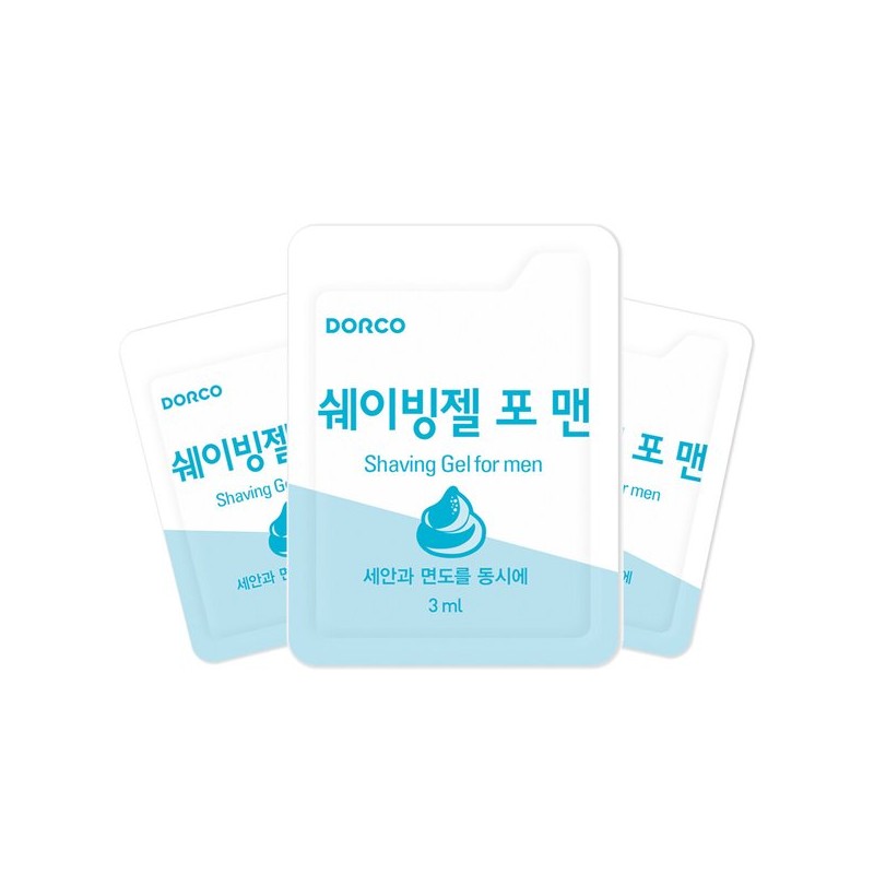 Dorco 도루코 일회용 쉐이빙젤 포맨 3ml x 100개 면도크림 면도젤