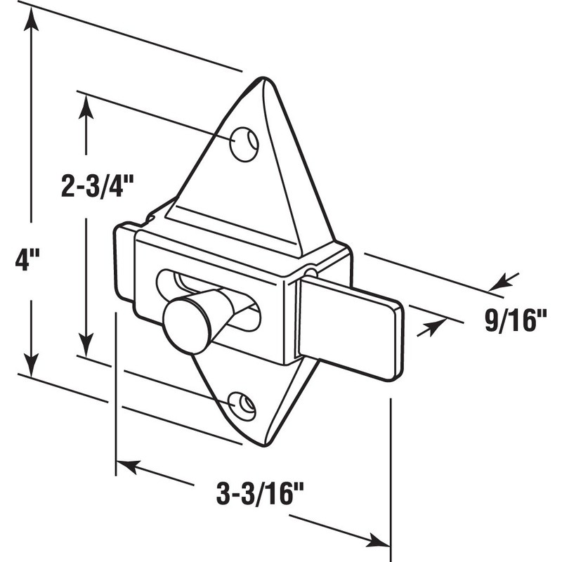 Prime-Line 656-7455 Slide Latch, with Fasteners, Stainless Steel (Single Pack)