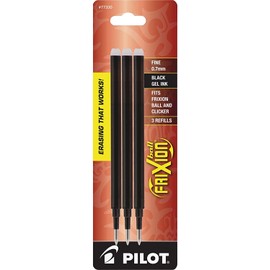 Pilot Gel Ink Refills for FriXion Erasable Gel Pen, Fine Point, Black Ink - Pack of 18 (77330)