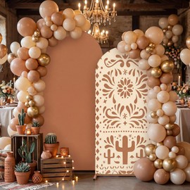 2 Pcs Mexican Arch Cover Cielito Lindo Backdrop,Brown