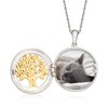 Ross-Simons 0.10 ct. t.w. Diamond Tree Of Life Locket Necklace