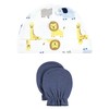 Hudson Baby Unisex Baby Cotton Cap and Scratch Mitten Set,