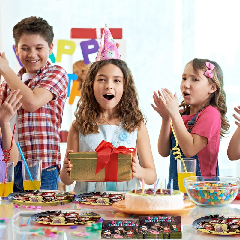 40Pack Falls of Gravity Birthday Party Supplies include 20 plates,