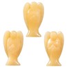 dssmboom 3” Hand Carved Yellow Jade Crystal Angel Statue, Pocket