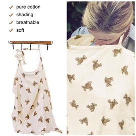 Nursing Cover,Breastfeeding Cover,Breathable Breastfeeding Cover, Multi Use Car Seat Stroller Cover,Full Privacy Breastfeeding Protection, 360° Coverage,Muslin Cotton Soft Breathable