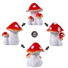 SHAODIE Outdoor Mushroom Sculpture Decorative Garden Mushroom Ornament, Red and