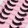 Akara Natural Eyelashes, 7 Pairs, 3D False Eyelashes, Faux Mink