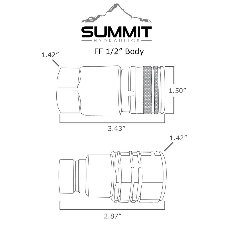 5/8" SAE -10 Skid Steer Bobcat Flat Face Hydraulic Quick