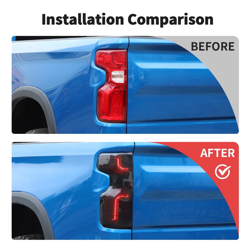 JWWY Tail Light Taillight Rear Light Garnish Cover Trim Fit