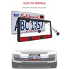 NJNYLLC License Plate Frames Black, 2 Pack Aluminum Universal Aluminum