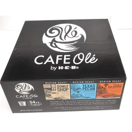 Cafe Ole Single Serve Coffee Variety Pack Taste of San Antonio, Texas Pecan & Donut Shop 54 Count